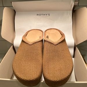 Rothy's THE CASUAL CLOG Teak Herringbone sz. 8